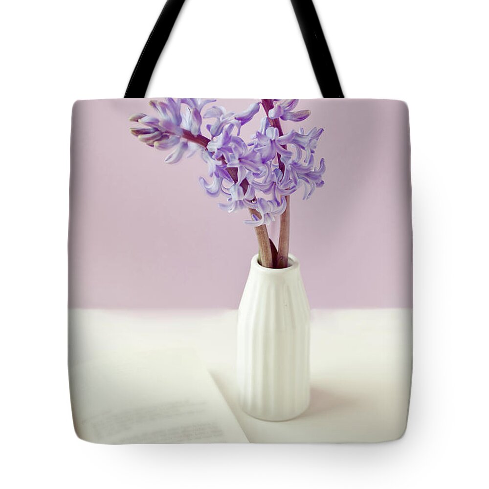 Vase Tote Bag featuring the photograph Purple Flower Vase by Uccia photography