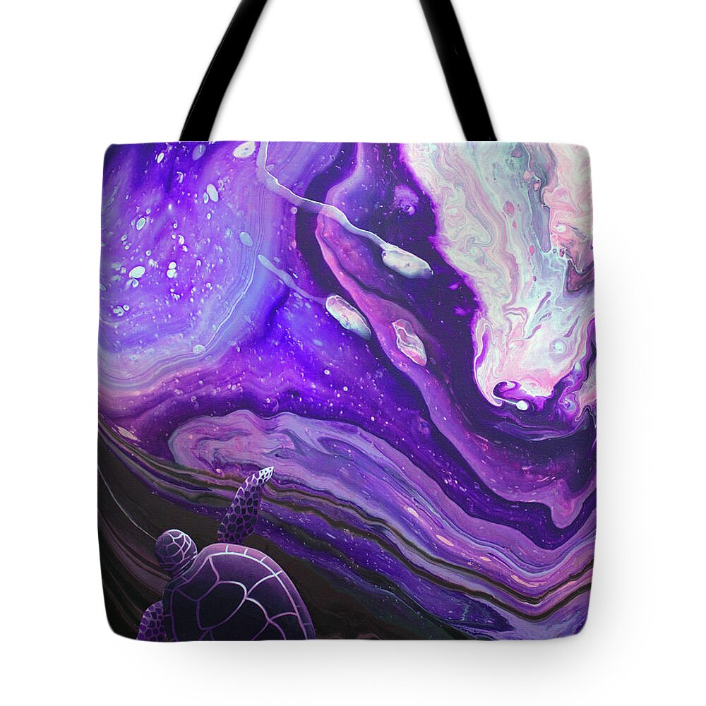  Tote Bag featuring the painting Purple Munchkin by William Love