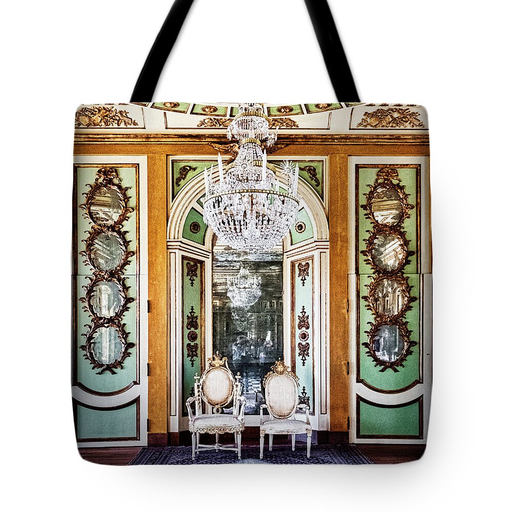 Palace Tote Bag featuring the photograph Queluz Palace Interior - Portugal by Stuart Litoff