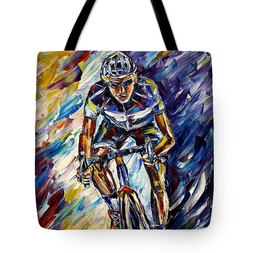 Racing Driving Tote Bag featuring the painting Racing Driver by Mirek Kuzniar