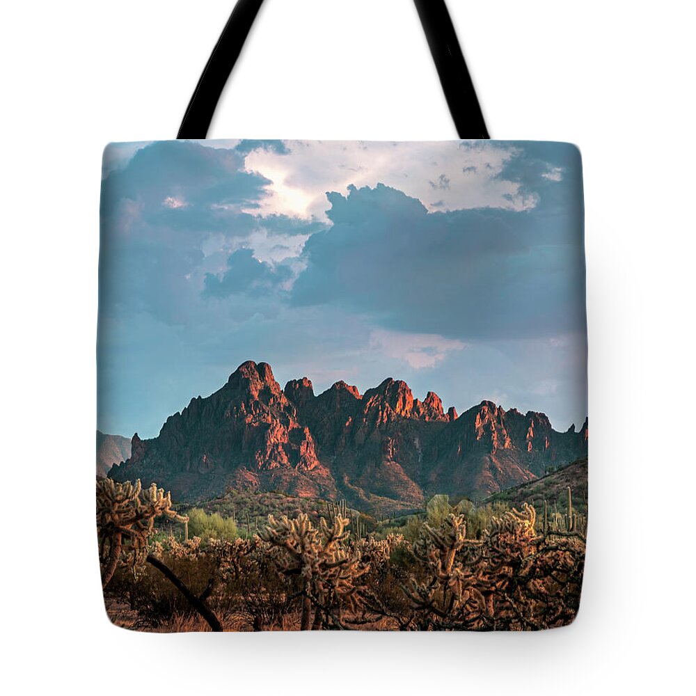 Desert Tote Bag featuring the photograph Ragged Top Splendid Color by Laura Hedien