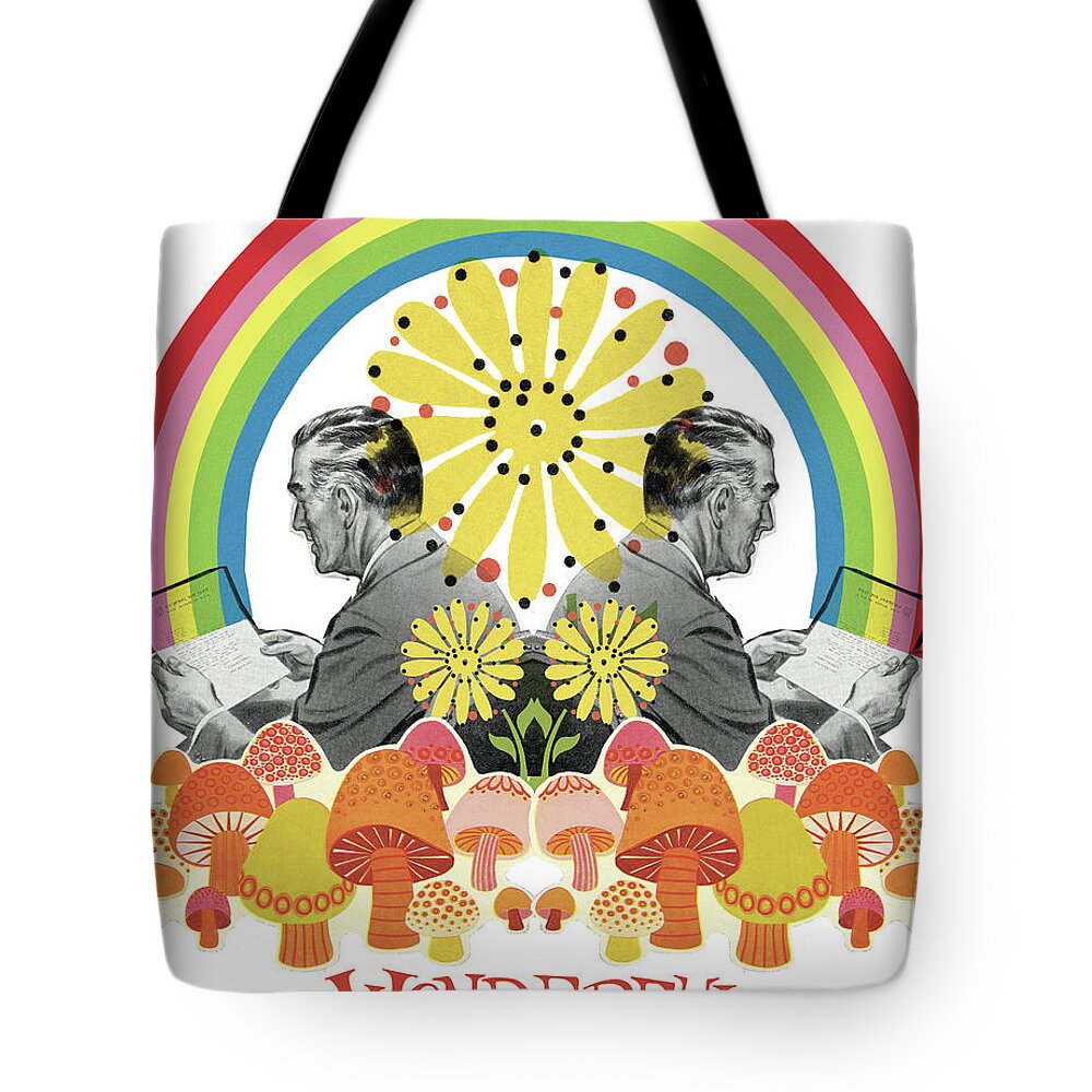 Adult Tote Bag featuring the drawing Rainbow Businessman by CSA Images