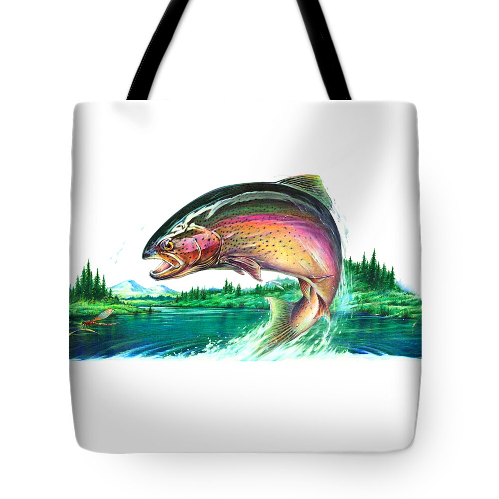 Rainbow Trout Tote Bag by Salmoneggs - Pixels