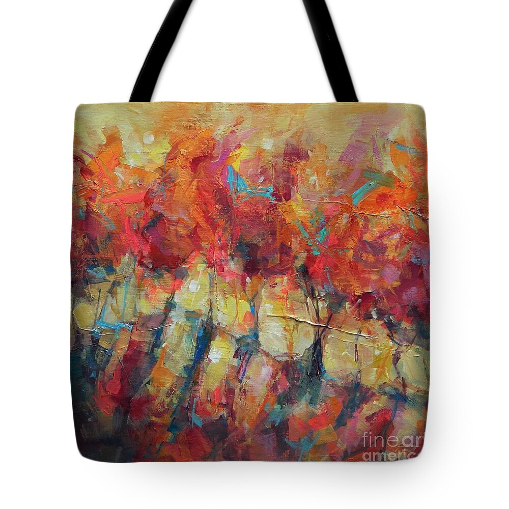 Trees Tote Bag featuring the painting Raspberry Ridge II by Dan Campbell