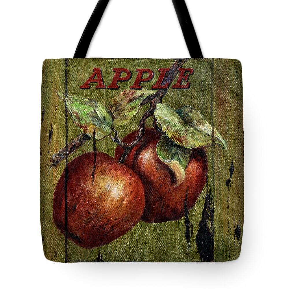 Apples Tote Bag featuring the painting Red Delicious Apples by Lynne Pittard