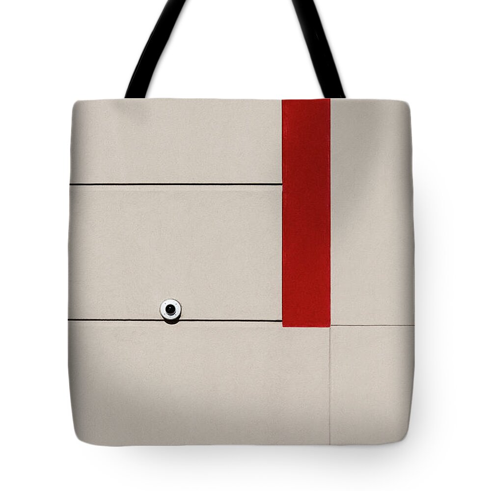 Urban Tote Bag featuring the photograph Red Line by Stuart Allen