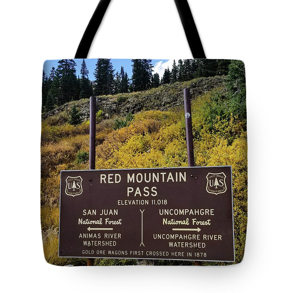 Red Mountain Pass Tote Bag featuring the photograph Red Mountain Pass by Elizabeth M