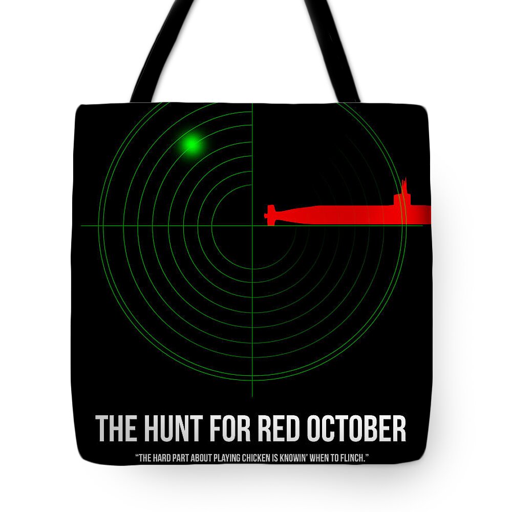The Hunt For Red October Tote Bag featuring the digital art Red October by Naxart Studio
