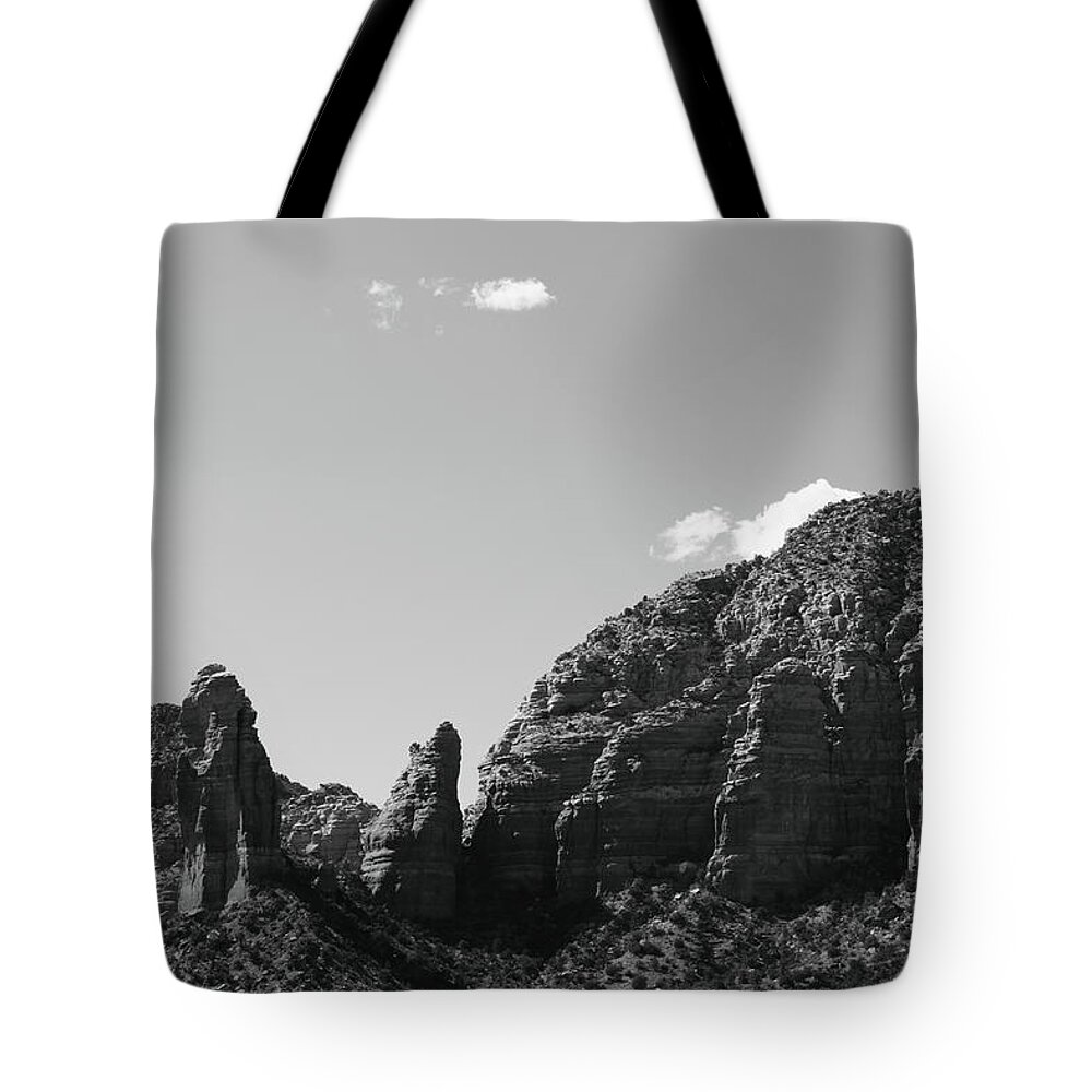 Scenics Tote Bag featuring the photograph Red Rock Mountains Sedona Arizona by Sassy1902