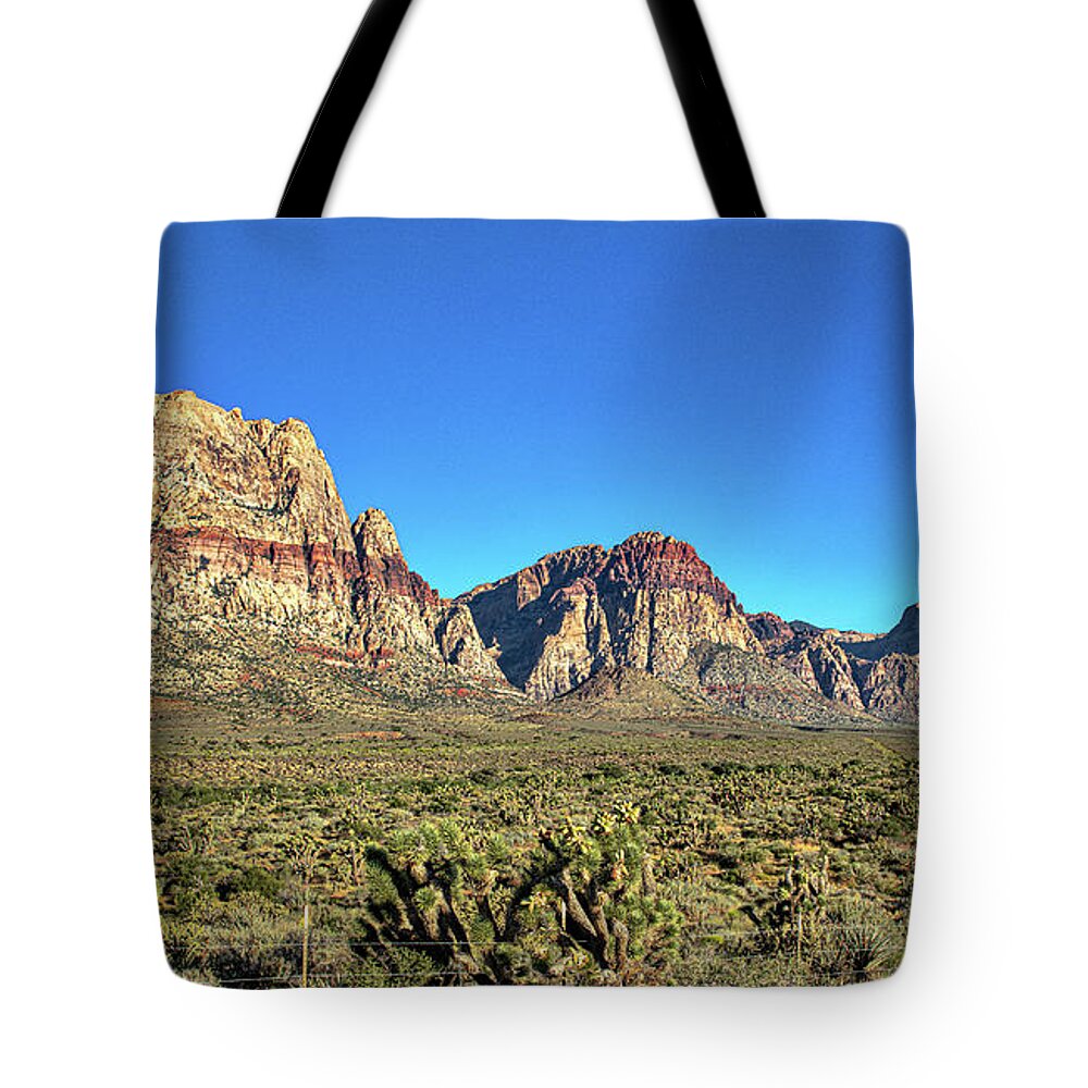 Canyon Tote Bag featuring the photograph Red Rocks Canyon Landscape by Mark Joseph