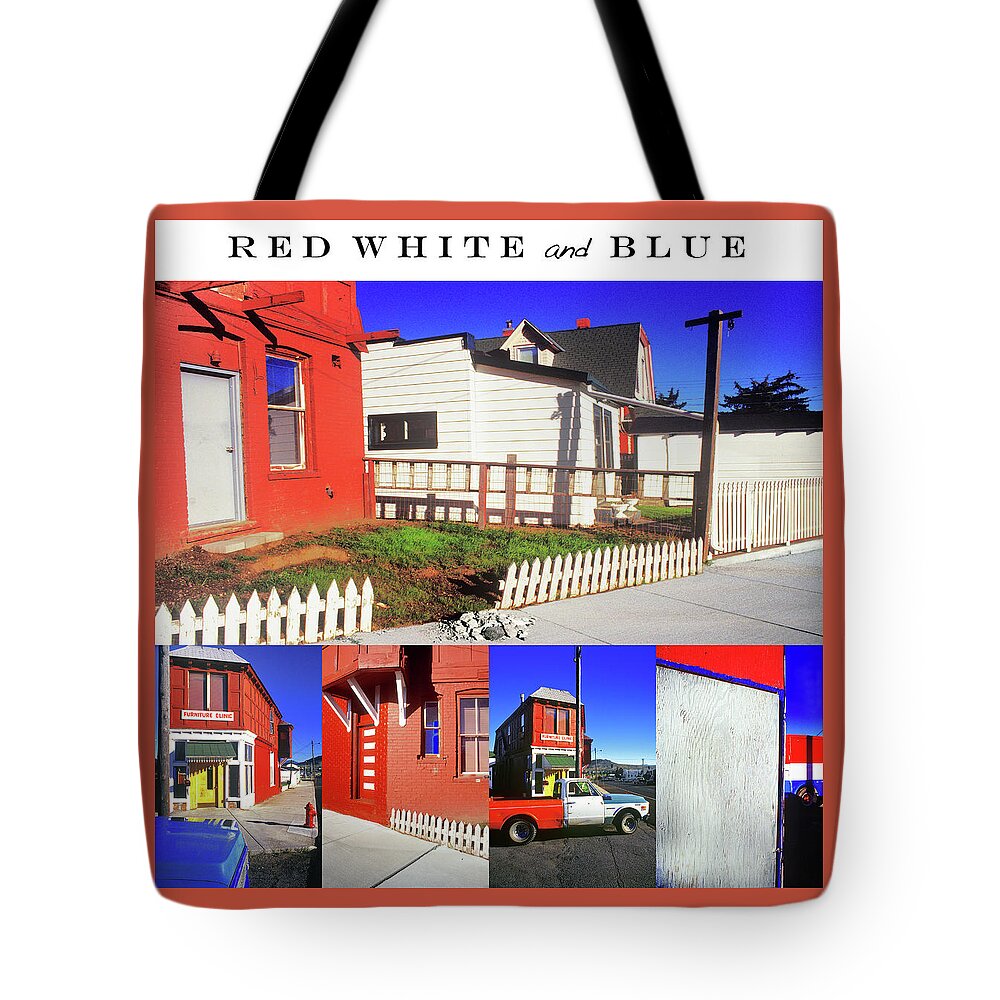 Red Tote Bag featuring the photograph Red White And Blue by Don Schimmel