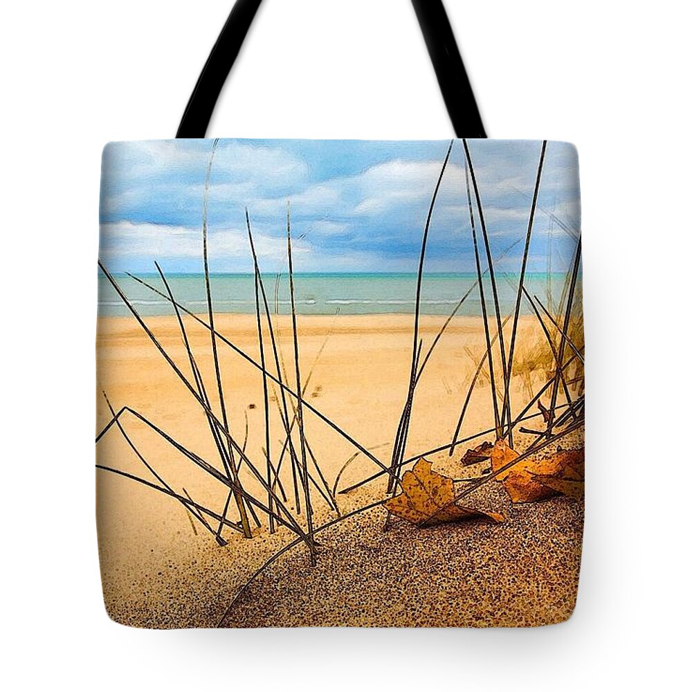 Dunes Tote Bag featuring the painting Reflection by Teresa Trotter