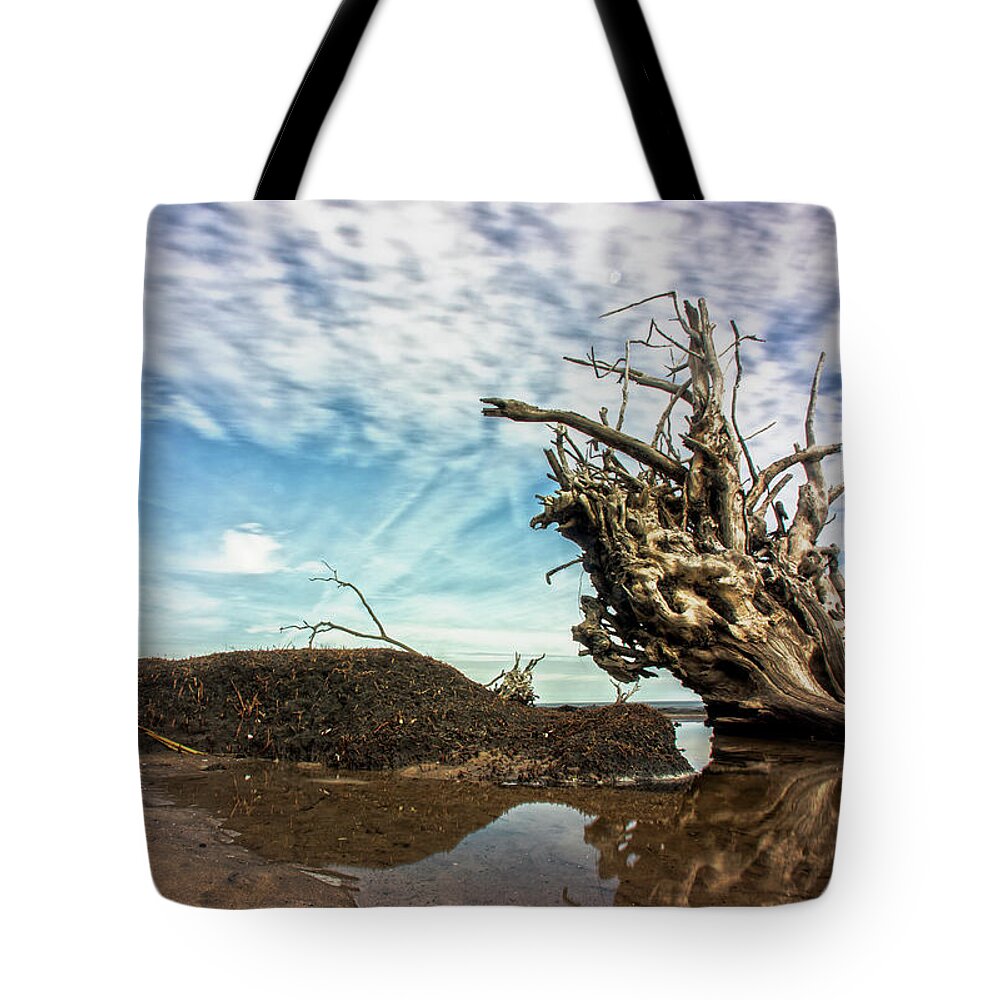 Ocean Tote Bag featuring the photograph Reflections at Black Rock by Robert Och