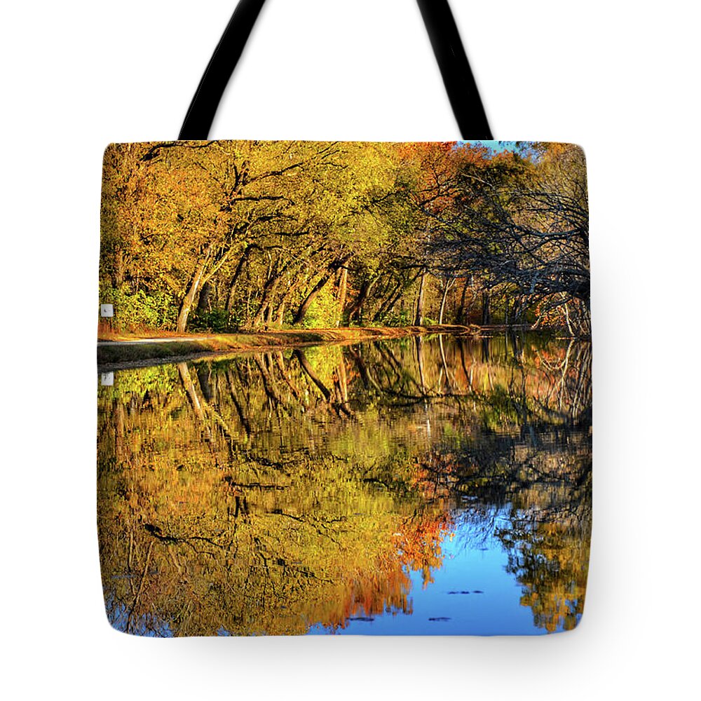 Autumn Tote Bag featuring the photograph Reflections of Autumn by Kathi Isserman