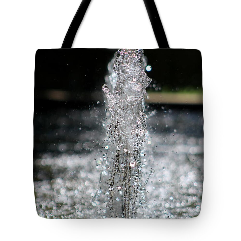 Garden Waters Tote Bag featuring the photograph Refreshing - Water in Motion by Colleen Cornelius