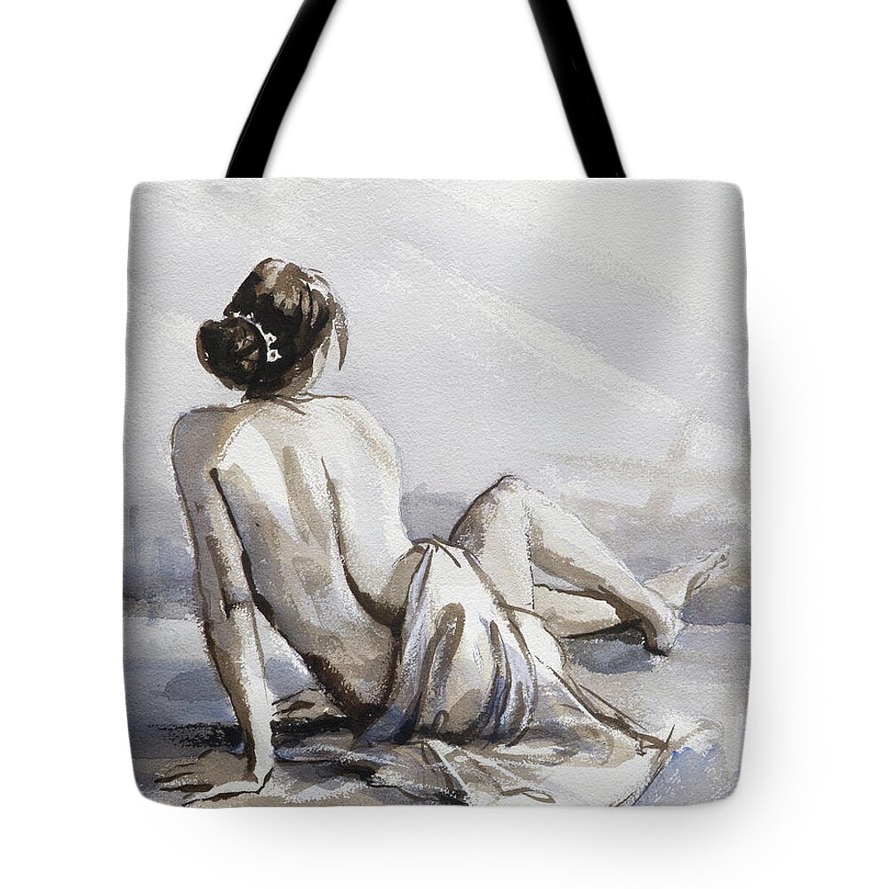 Woman Tote Bag featuring the painting Relaxed by Steve Henderson