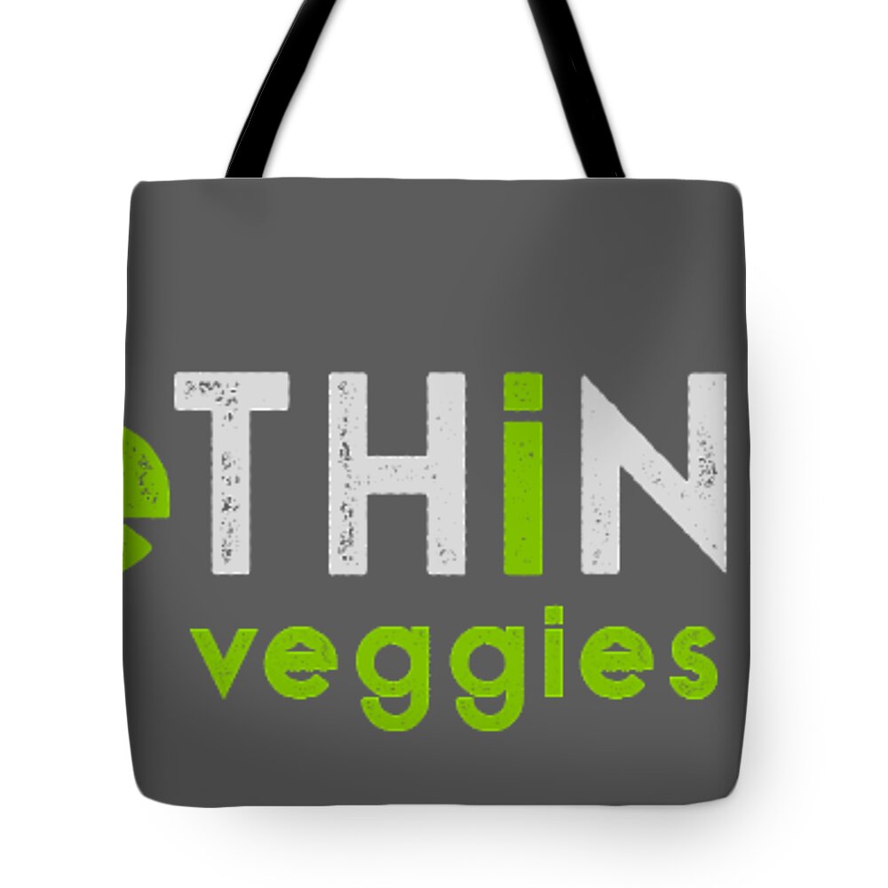  Tote Bag featuring the drawing reTHINK - green and gray by Charlie Szoradi