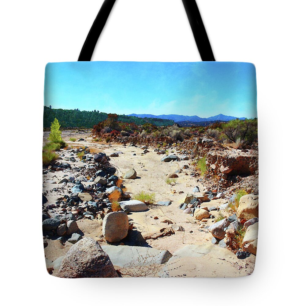 Reyes Creek Tote Bag featuring the photograph Reyes Creek in September by Timothy Bulone