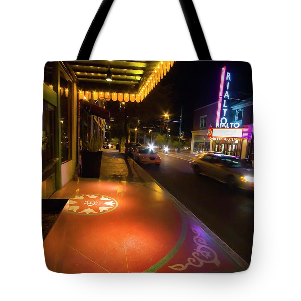 Rialto Theatre Tote Bag featuring the photograph Rialto Theatre - Tucson by Micah Offman