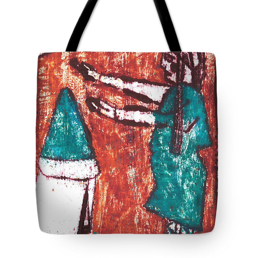 Stravinksy Tote Bag featuring the painting Rite of Spring 29 by Edgeworth Johnstone