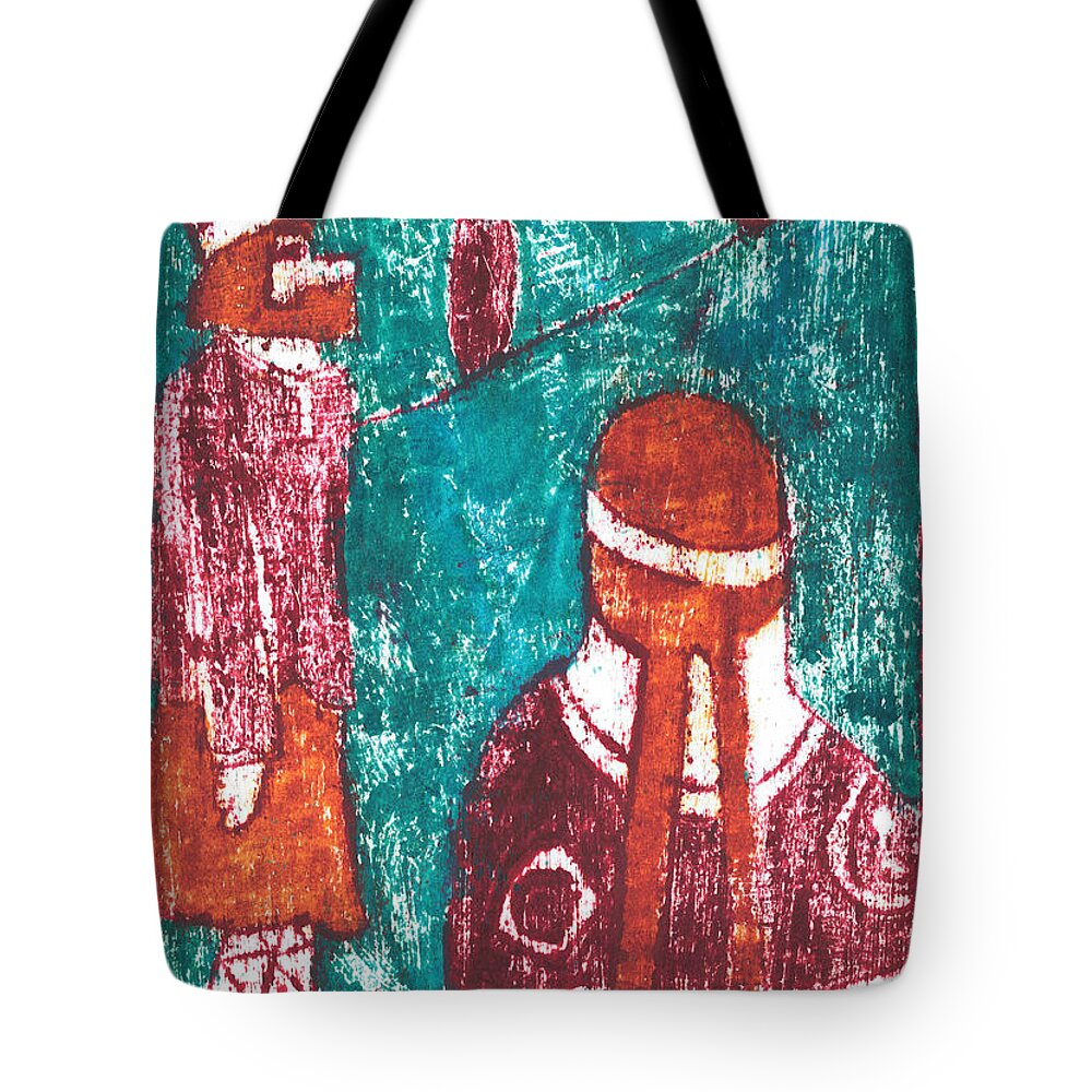 Stravinksy Tote Bag featuring the painting Rite of Spring 3 by Edgeworth Johnstone