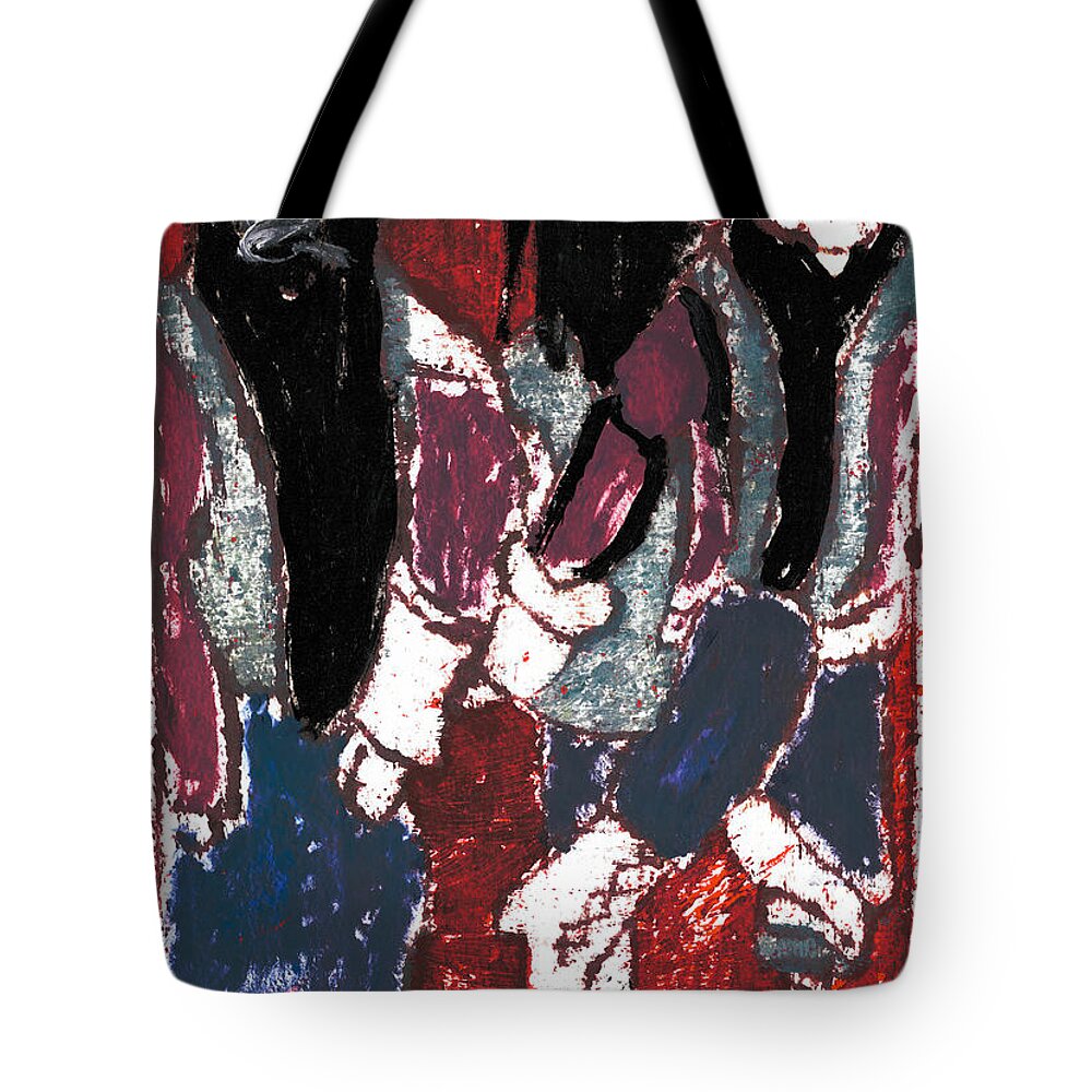 Stravinksy Tote Bag featuring the painting Rite of Spring 36 by Edgeworth Johnstone