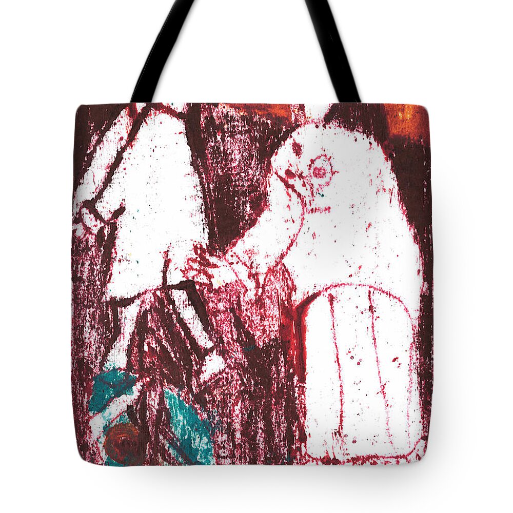 Stravinksy Tote Bag featuring the painting Rite of Spring 38 by Edgeworth Johnstone