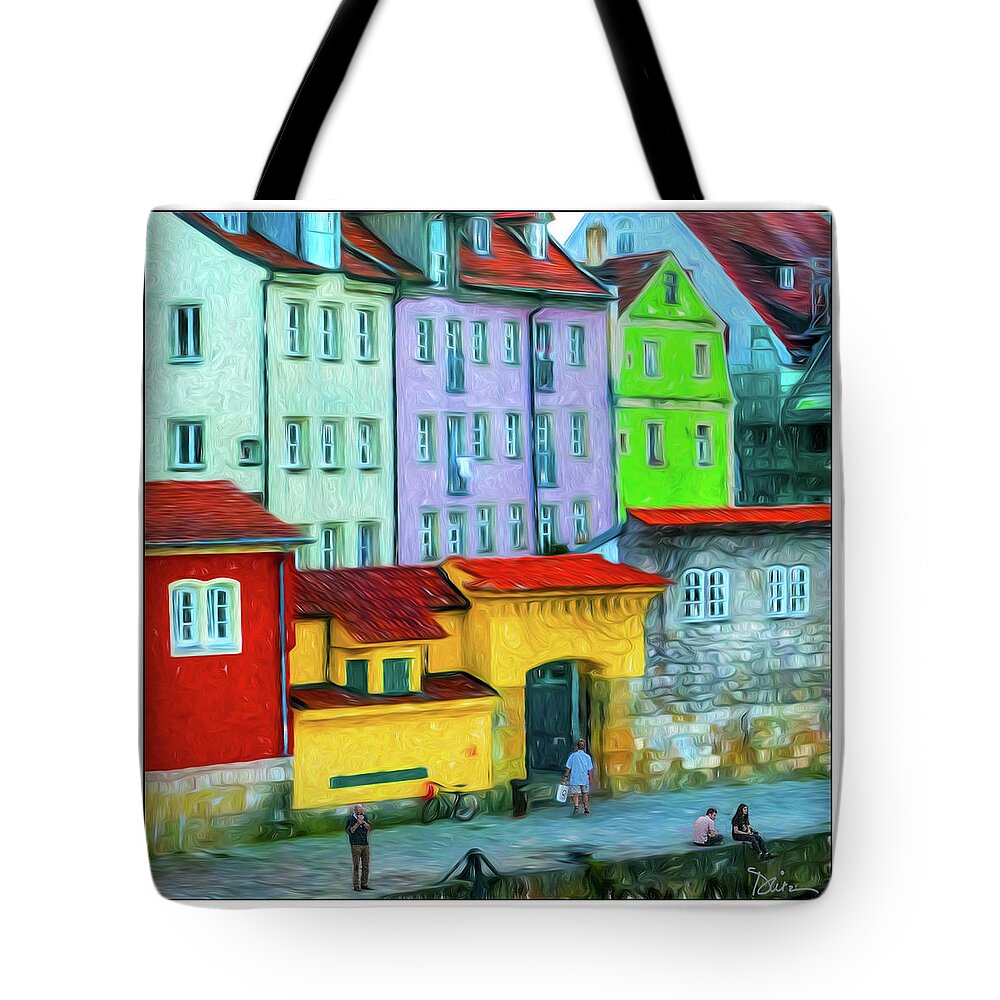 Regensberg Tote Bag featuring the photograph Riverbank by Peggy Dietz