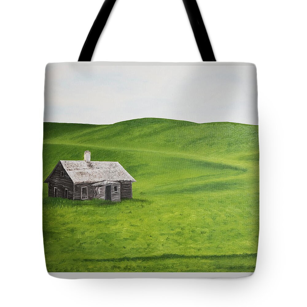 Landscape Tote Bag featuring the painting Roads Forgotten by Gabrielle Munoz