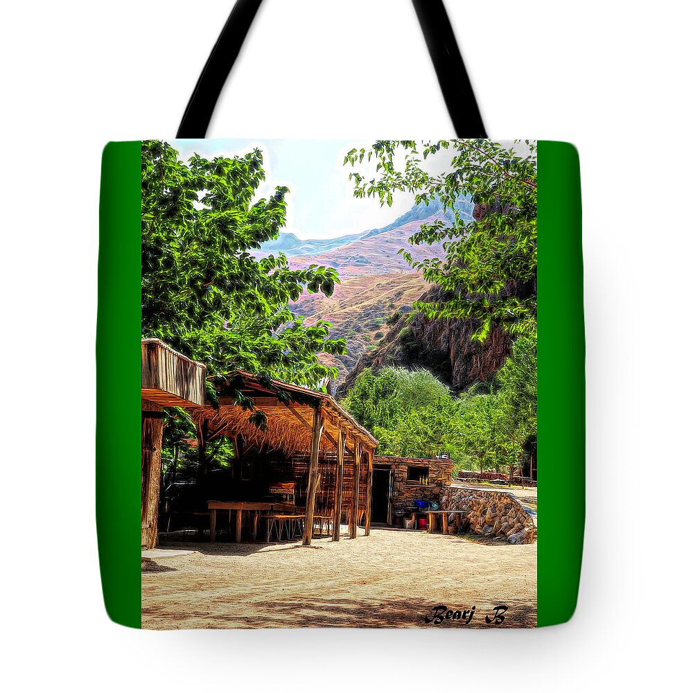 Landscape Tote Bag featuring the photograph Roadside Rest by Bearj B Photo Art