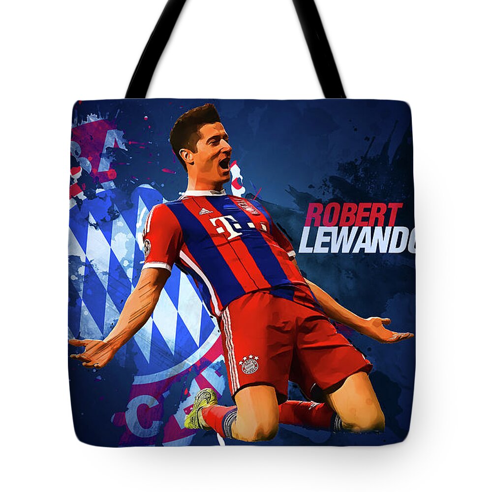 Robert Lewandowski Tote Bag featuring the photograph Lewandowski by Smh Yrdbk