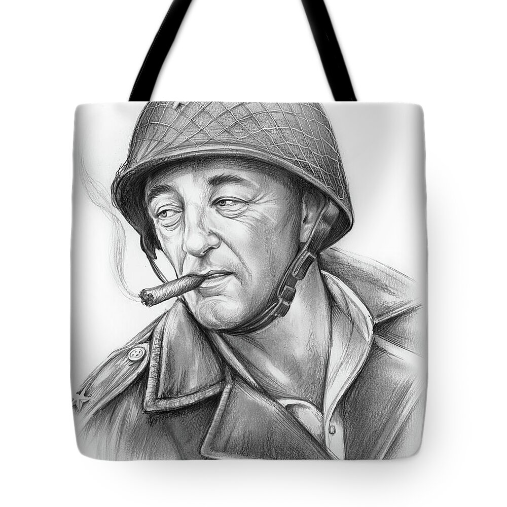 Robert Mitchum Tote Bag featuring the drawing Robert Mitchum 2 by Greg Joens