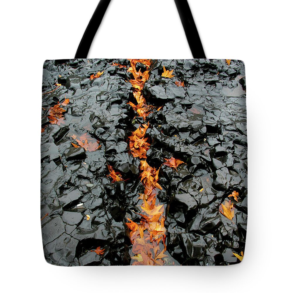 Rain Tote Bag featuring the photograph Rocks On Fire by Kent Keller