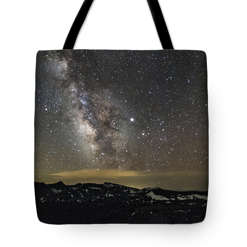 Rocky Mountain National Park Tote Bag featuring the photograph Rocky Mountain Milky Way by Joe Kopp