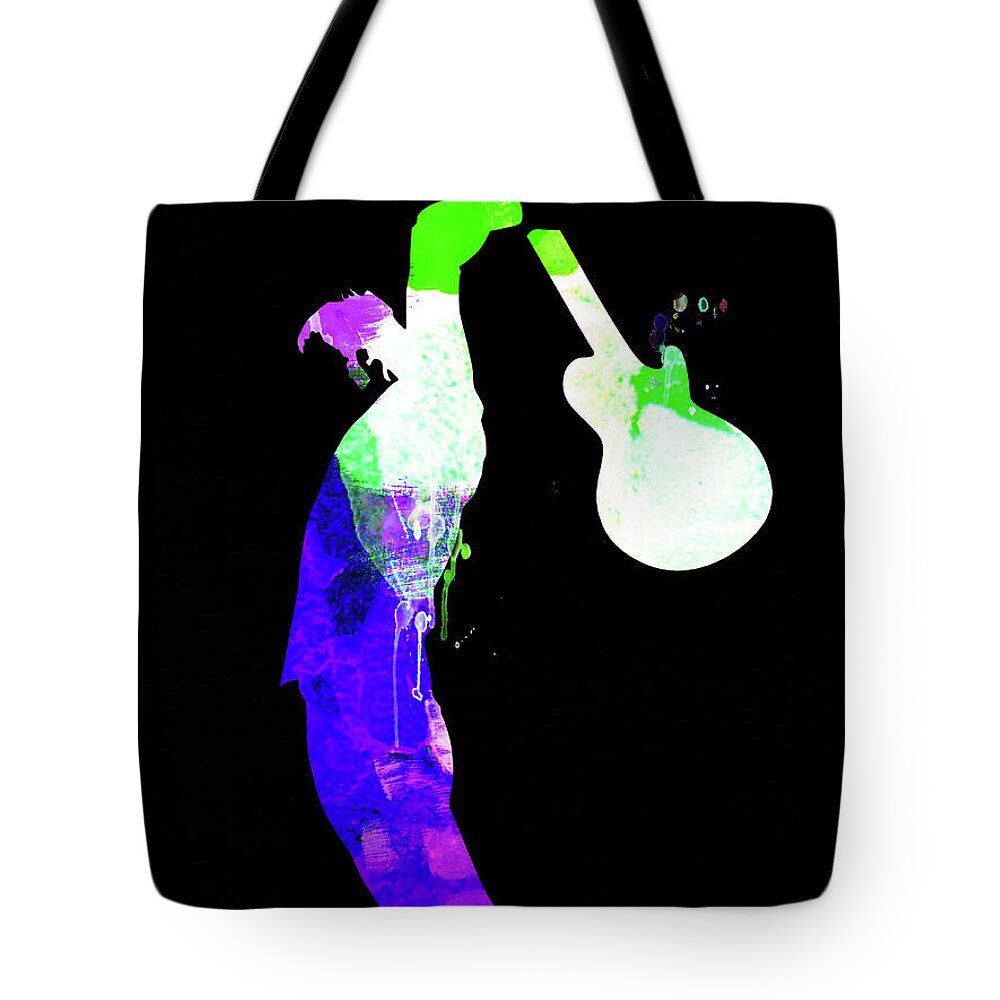 The Who Tote Bag featuring the mixed media Roger Watercolor II by Naxart Studio