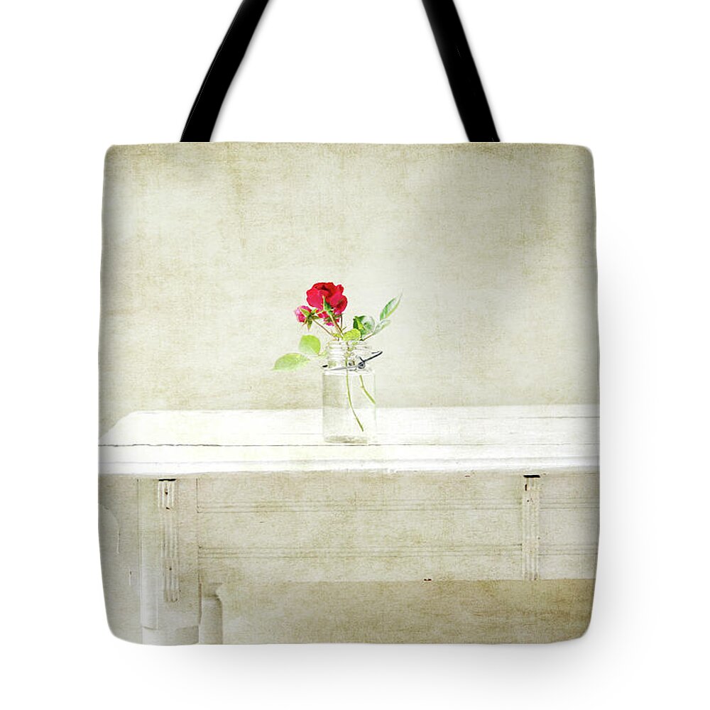 Fragility Tote Bag featuring the photograph Rose by Pamela R. Schmieder