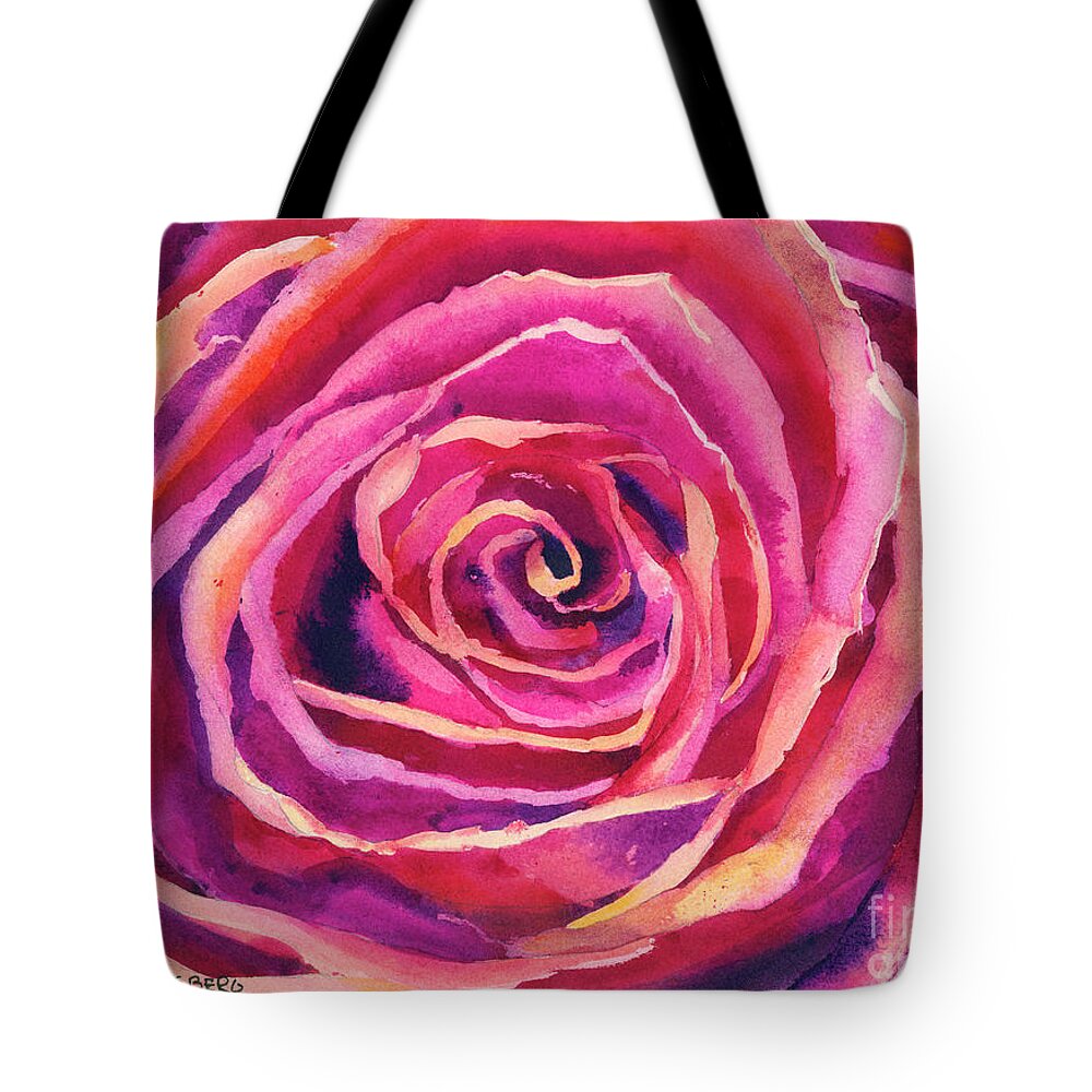 Face Mask Tote Bag featuring the painting Faded Rose by Lois Blasberg