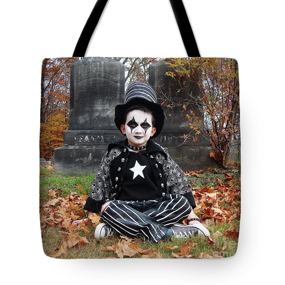 Halloween Tote Bag featuring the photograph Rotten Rocker Costume 4 by Amy E Fraser