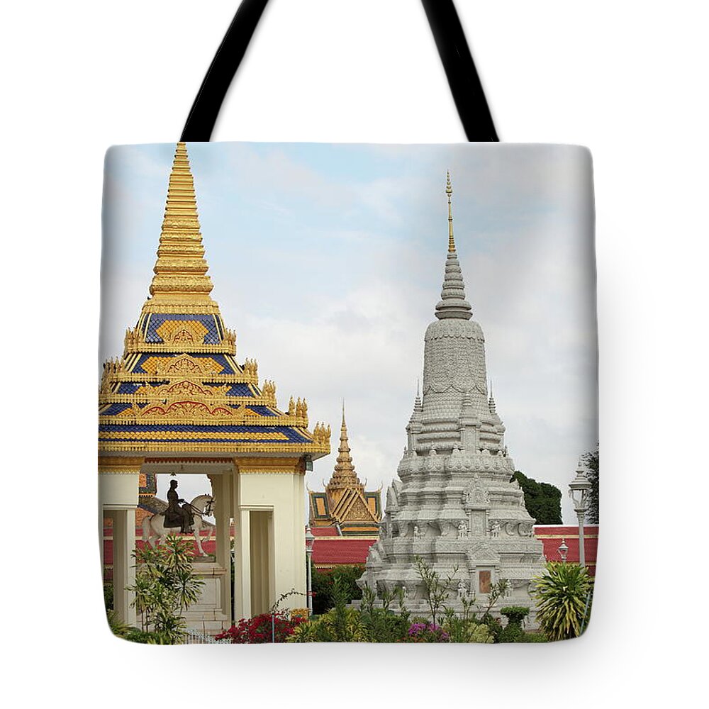 Southeast Asia Tote Bag featuring the photograph Royal Palace In Phnom Penh, Cambodia by Laurent