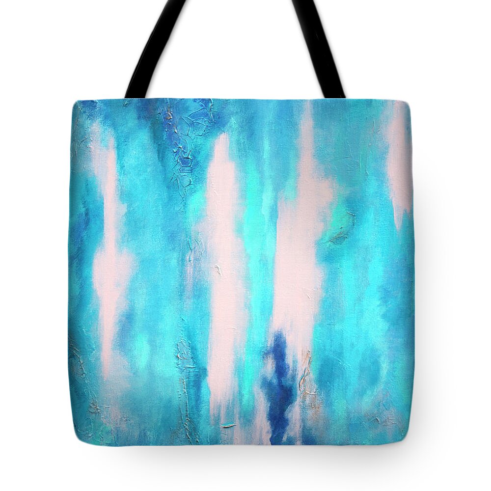 Retreat Tote Bag featuring the painting Sacred Retreat 1 by Linh Nguyen-Ng