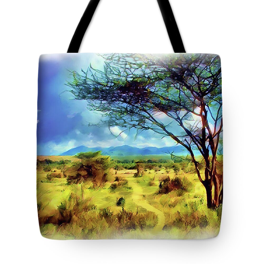 Africa Tote Bag featuring the painting Safari Trail by Joel Smith