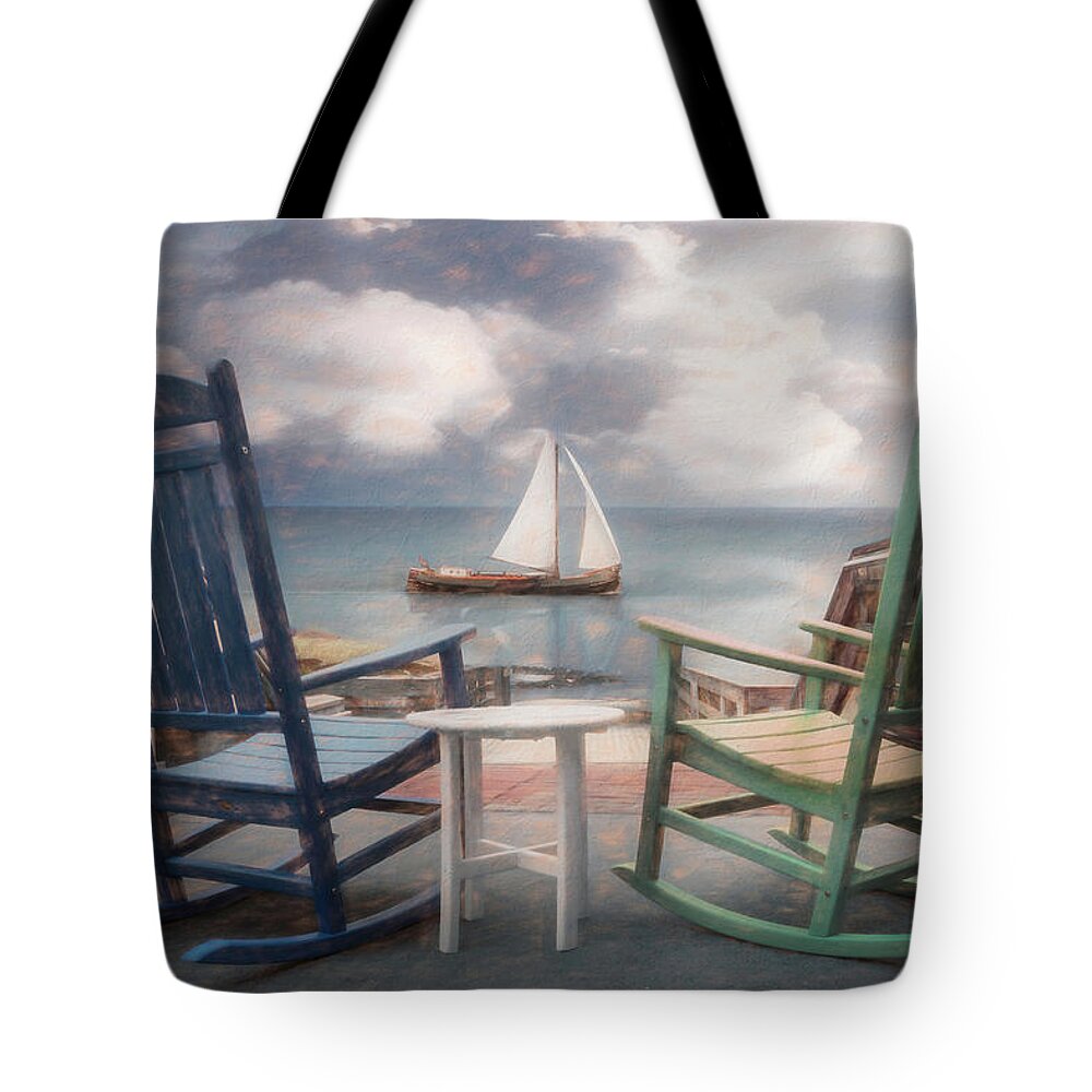 Boats Tote Bag featuring the photograph Sail On Painting by Debra and Dave Vanderlaan