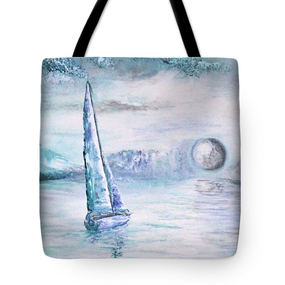 Sailboat Tote Bag featuring the painting Sailing Towards Tomorrow by Shelly Tschupp