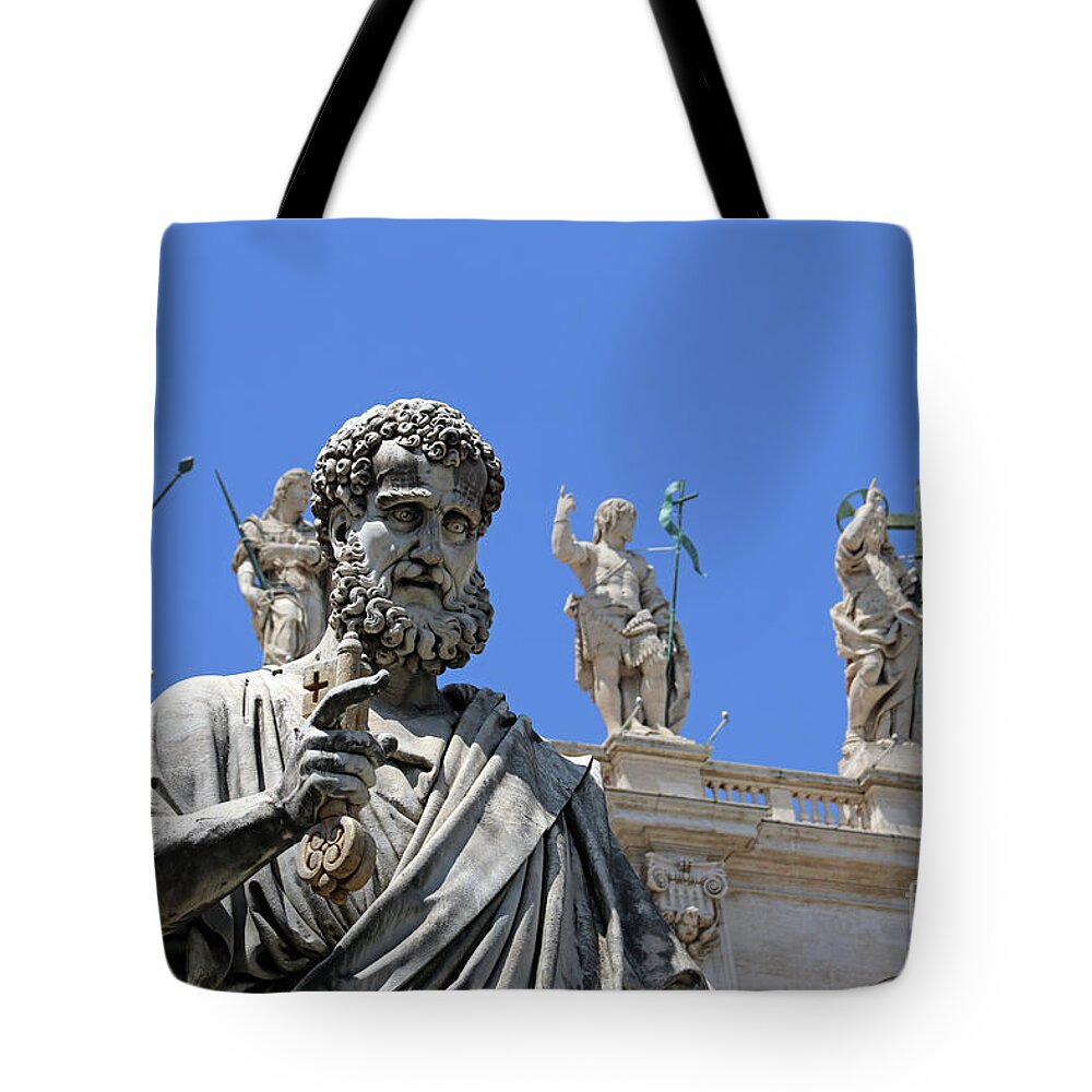 St Peter's Tote Bag featuring the photograph Saint Peter Statue 2076 by Jack Schultz