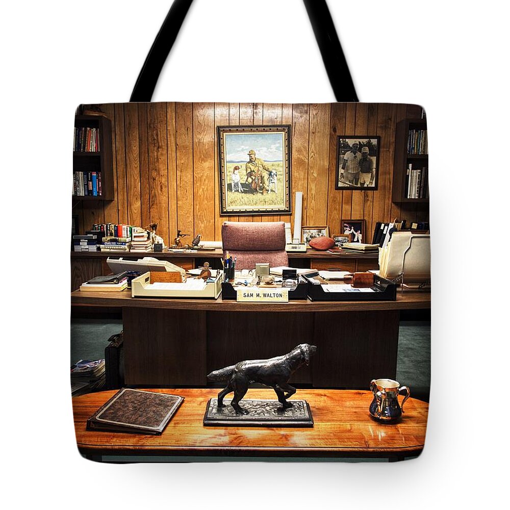 Sam's Tote Bag featuring the photograph Sam Walton's Office by Buck Buchanan