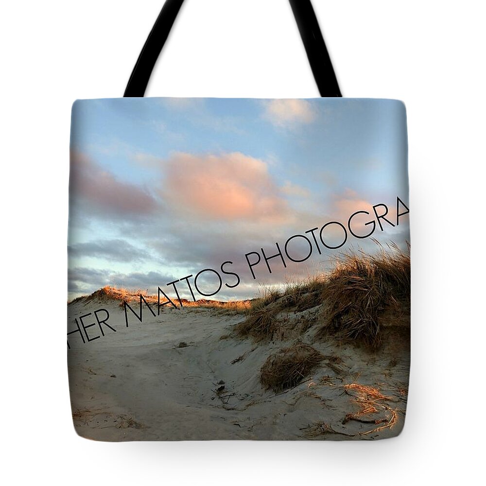 Sand Dunes Tote Bag featuring the photograph Sand Dunes and Clouds by Heather M Photography