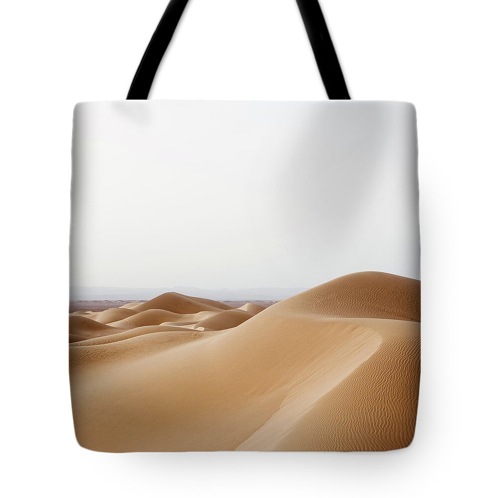 Sand Dune Tote Bag featuring the photograph Sand Dunes In The Desert by Roine Magnusson
