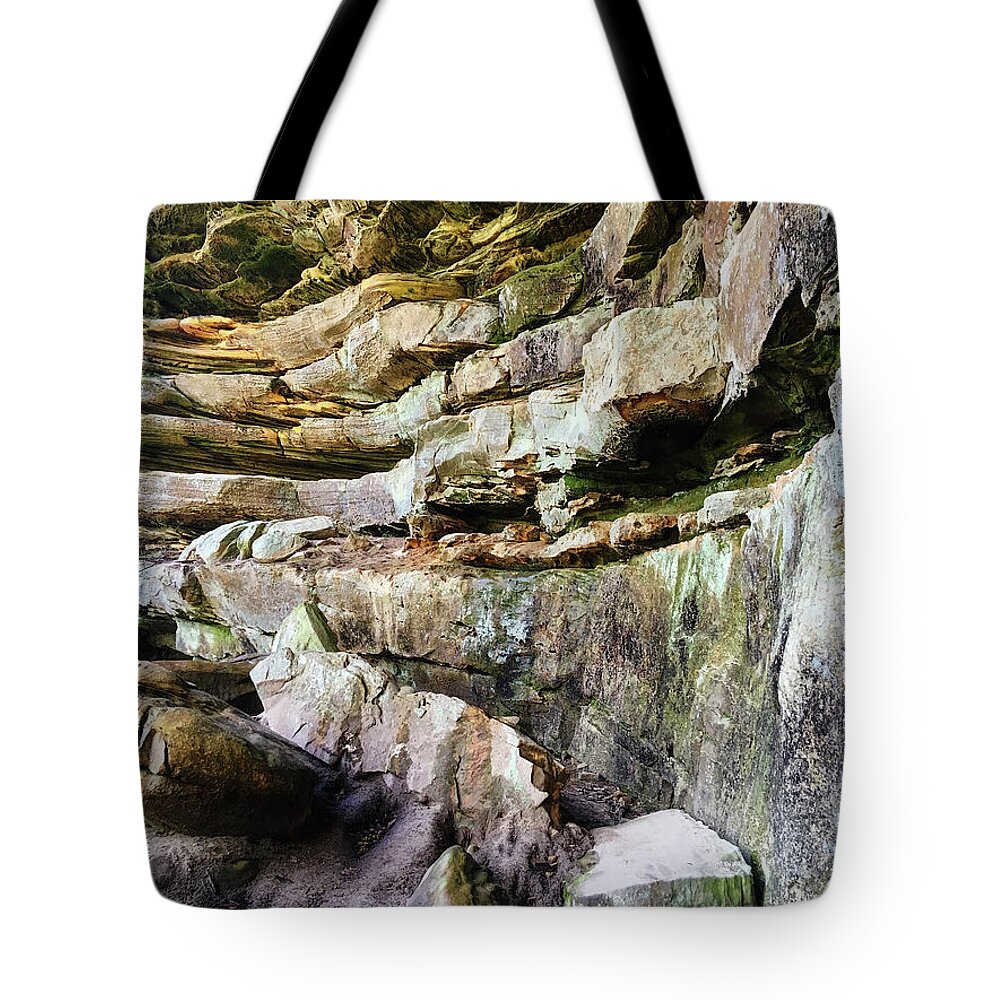 Erosion Tote Bag featuring the photograph Sandstone Layers by Phil Perkins