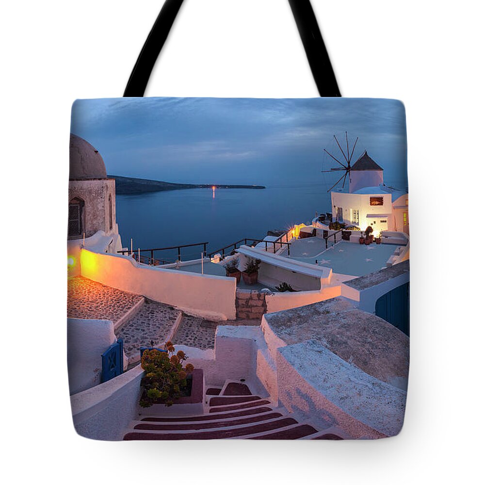 Greece Tote Bag featuring the photograph Santorini by Evgeni Dinev