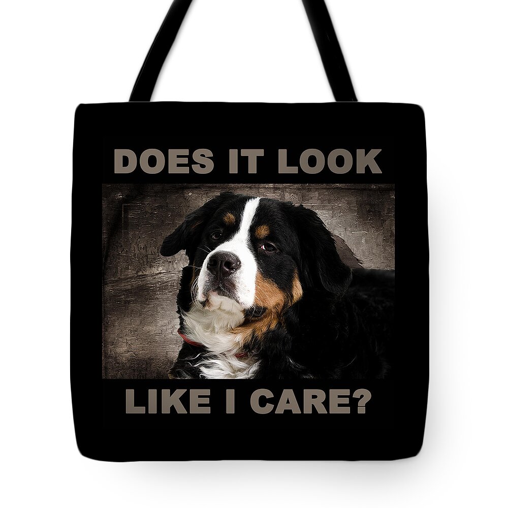 Dog Tote Bag featuring the digital art Sarcastic Dog by Michelle Liebenberg